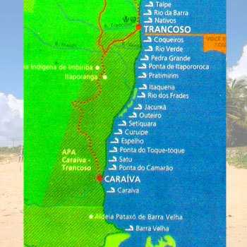Mapa Trancoso - Caraíva